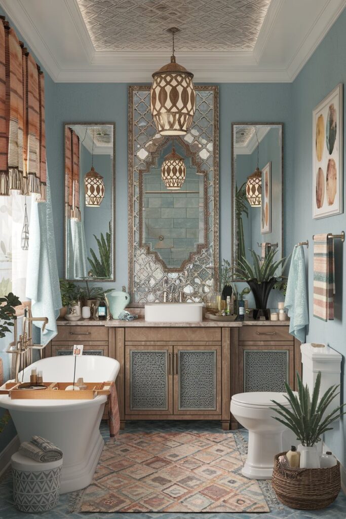 Moroccan-Inspired Mirrors and Fixtures