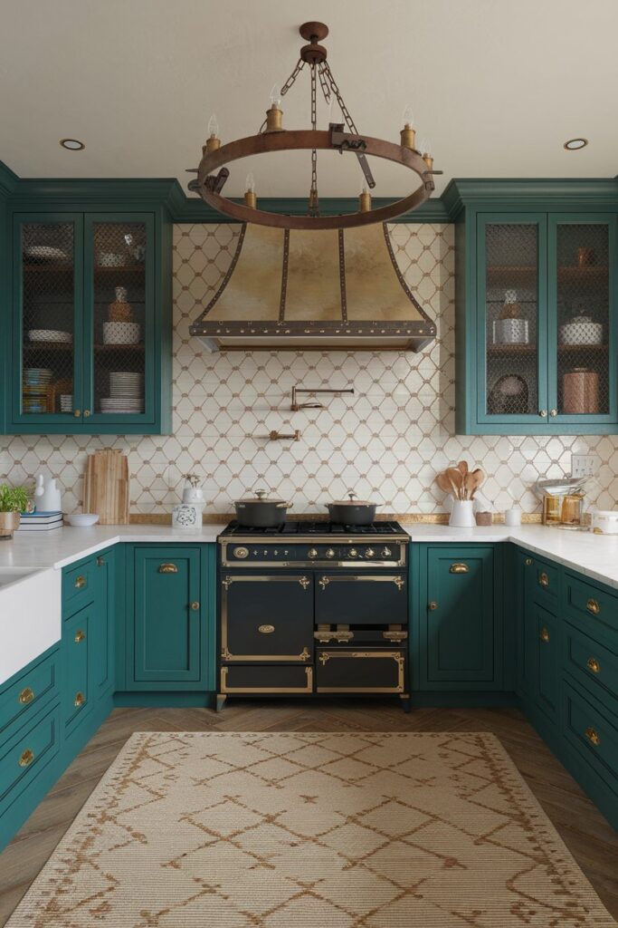 Bold Painted Cabinets in Jewel Tones