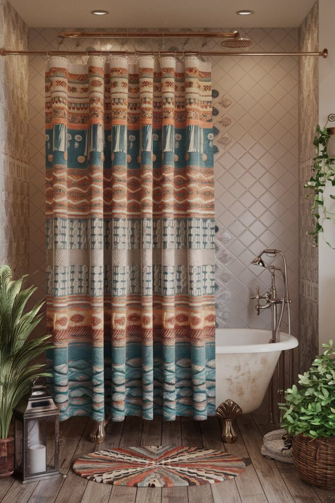 Colorful Bohemian Shower Curtains