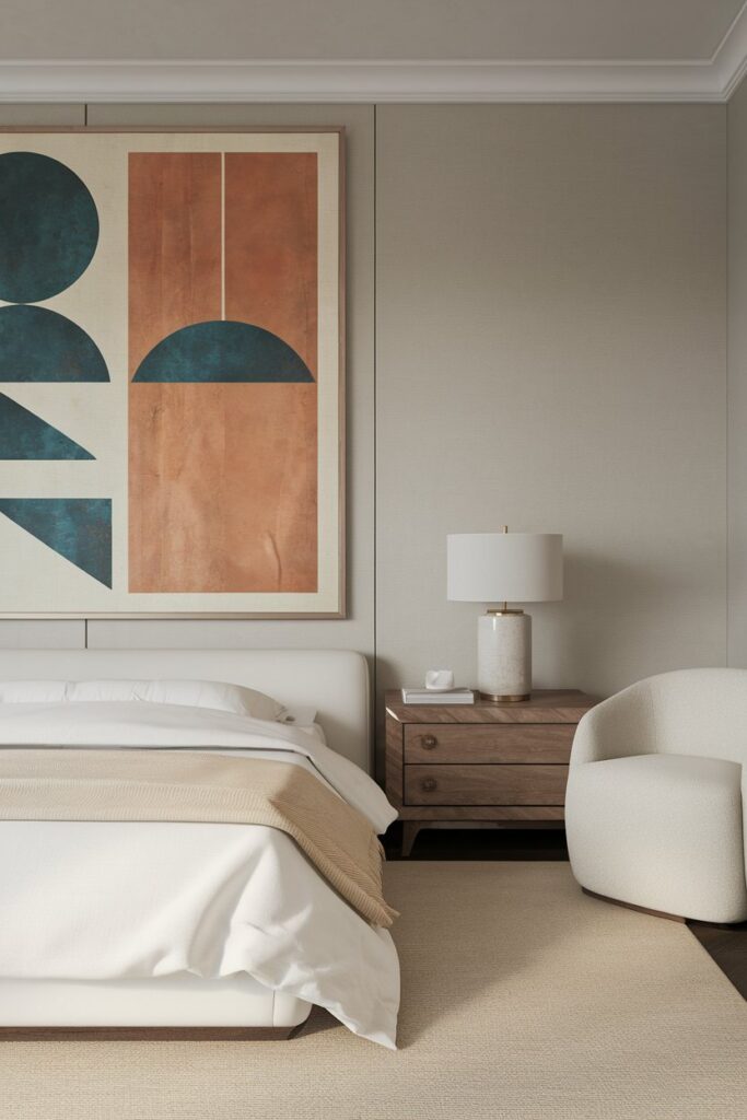 Minimalist Art Above the Bed