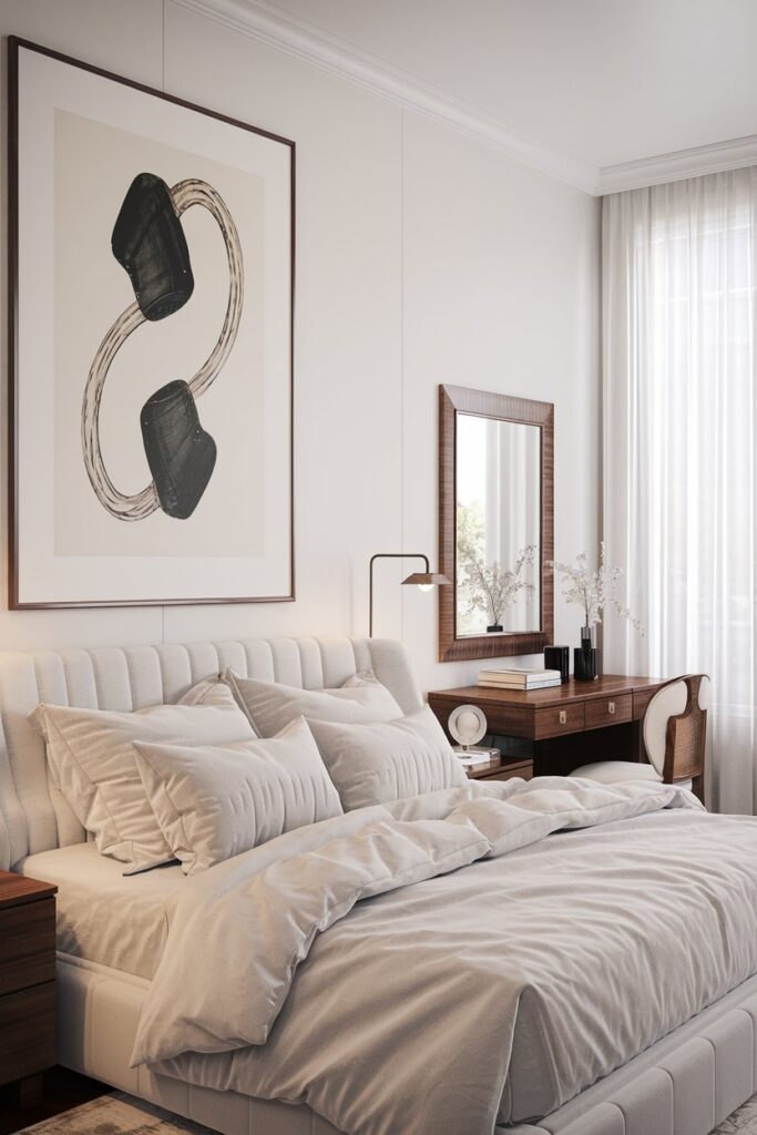 Minimalist Art Above the Bed