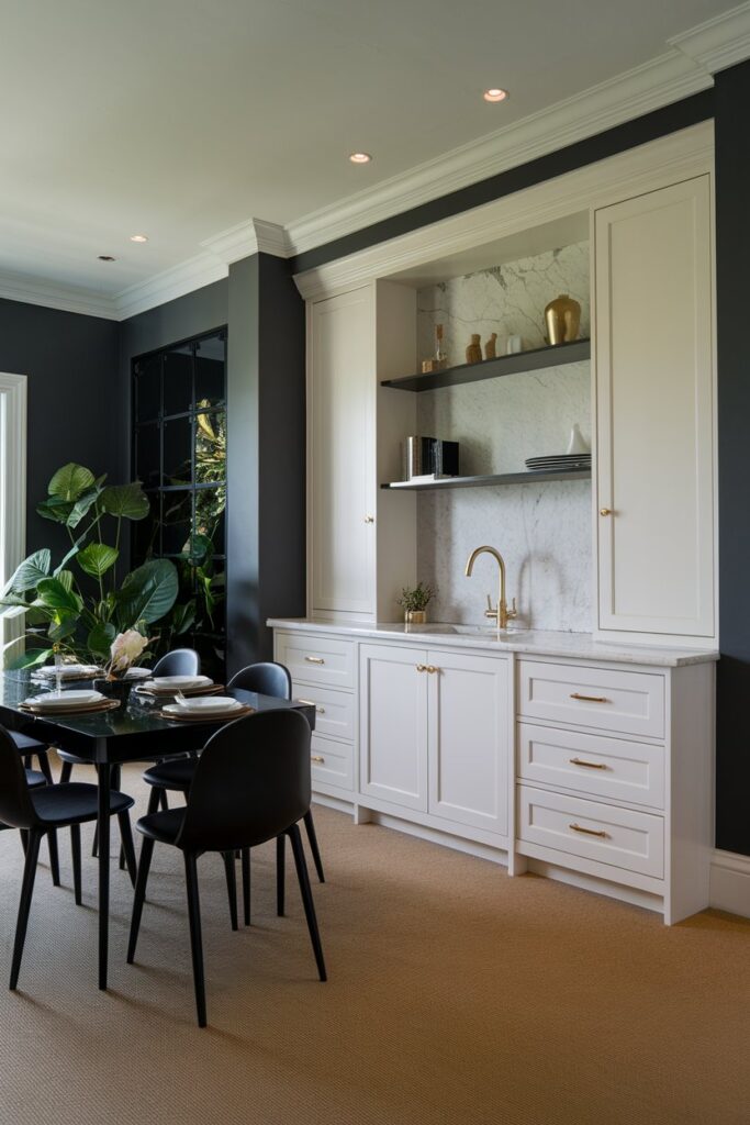 Narrow Spaces Transformed into Dining Nooks