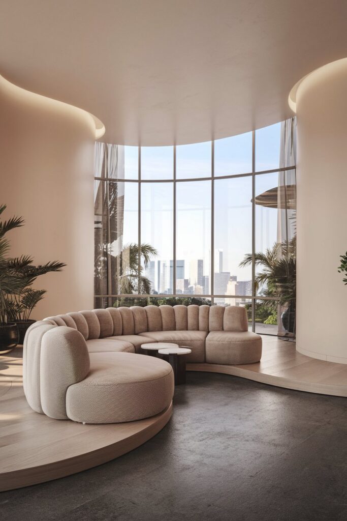 Curved Sofa for a Contemporary Aesthetic