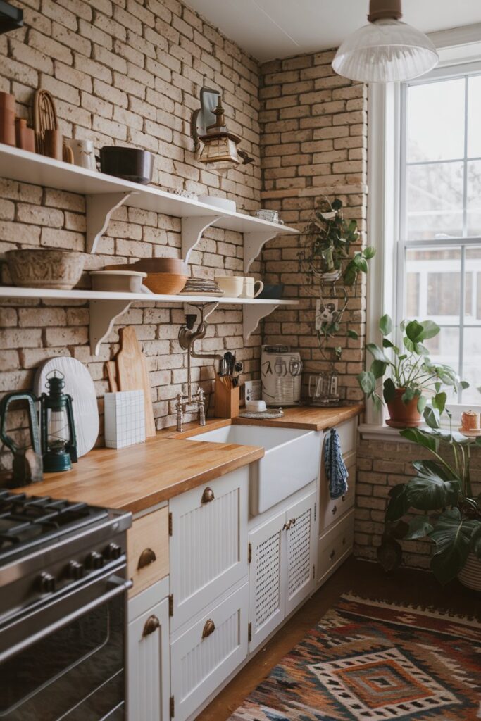 Exposed Brick Walls for Boho Texture