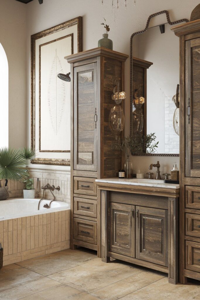 Rustic Wooden Vanities with Handcrafted Charm