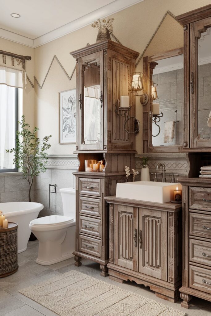 Rustic Wooden Vanities with Handcrafted Charm