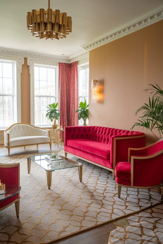 Bold-Colored Sofa as a Statement Piece