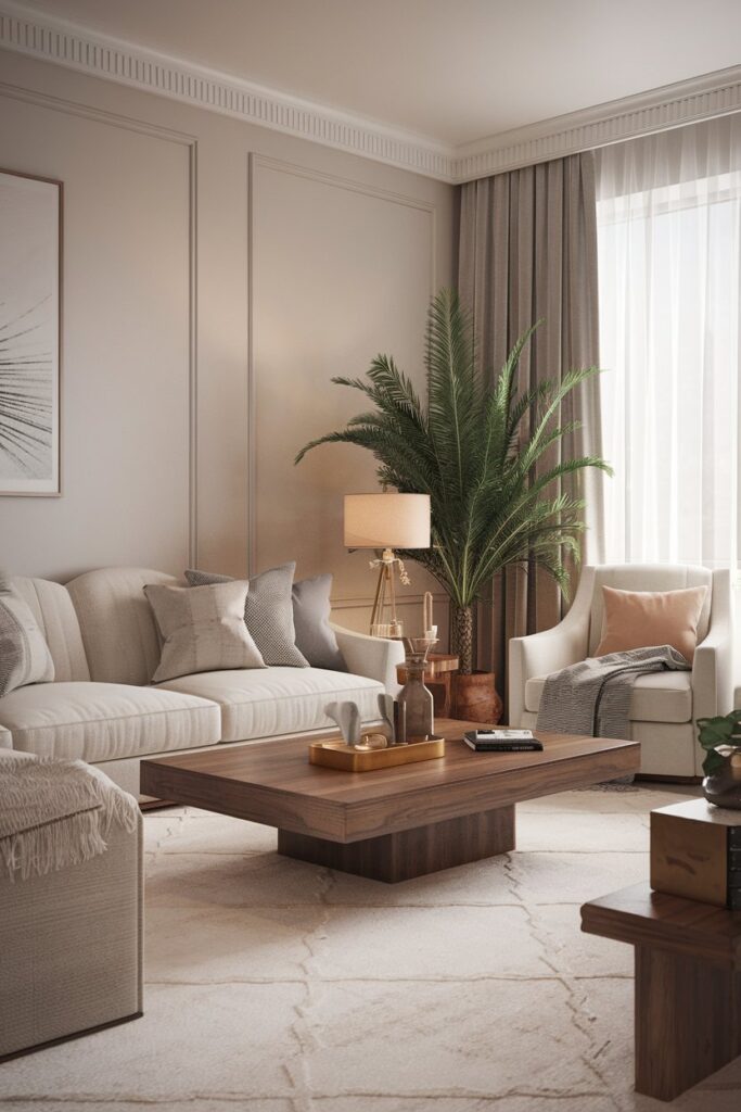 Neutral Beige Sofa for a Calming Ambience