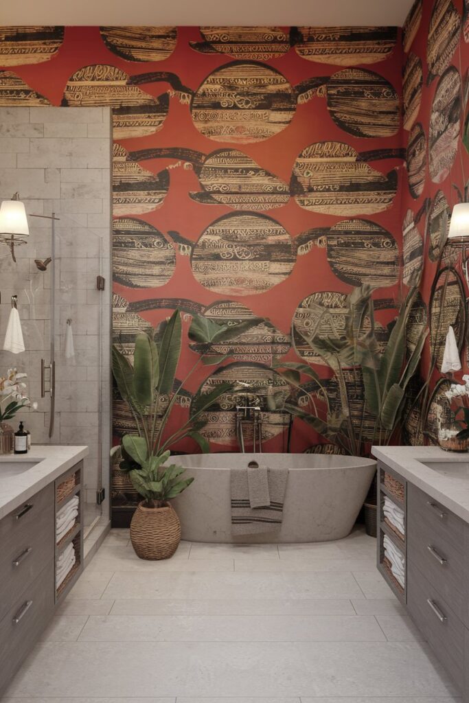 Bold Wallpaper with Global or Tribal Prints