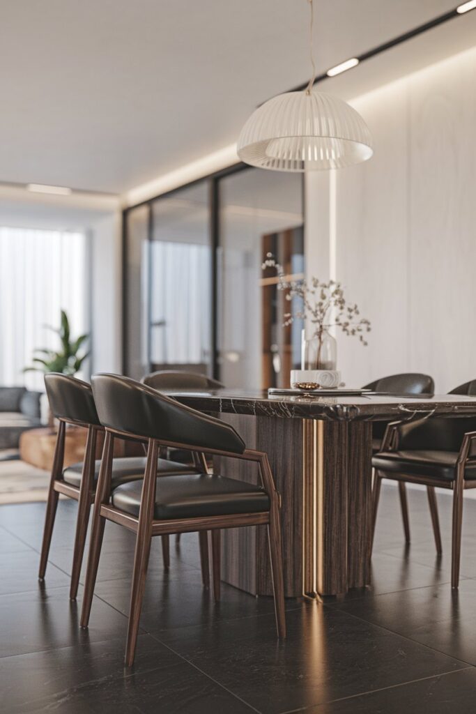 Luxury Touches in a Modern Dining Room