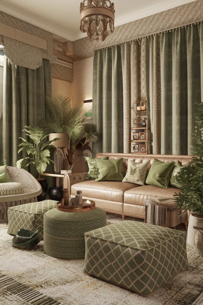 Moroccan-Inspired Ottomans and Decor