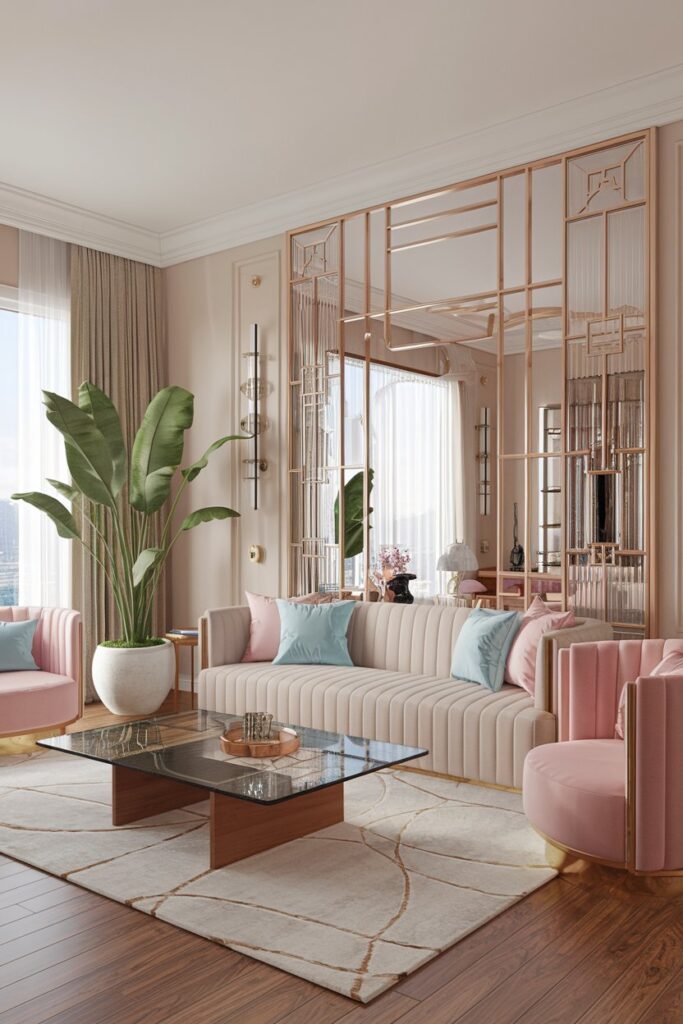 Pastel-Toned Sofa for a Soft, Feminine Vibe