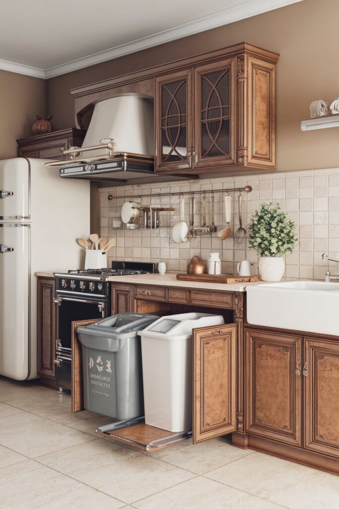 Slide-Out Trash and Recycling Bins