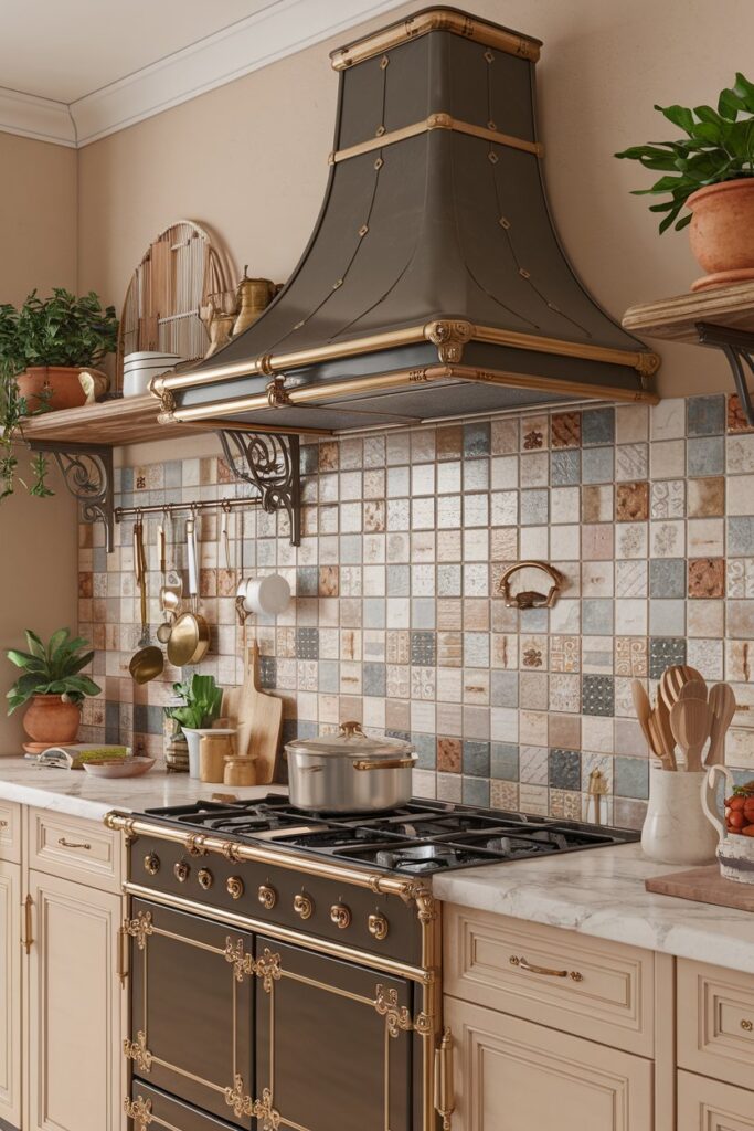 Handcrafted Backsplash with Artisan Tiles