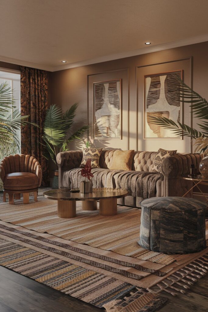 Layered Area Rugs for Texture