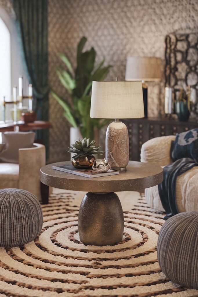 Layered Area Rugs for Texture