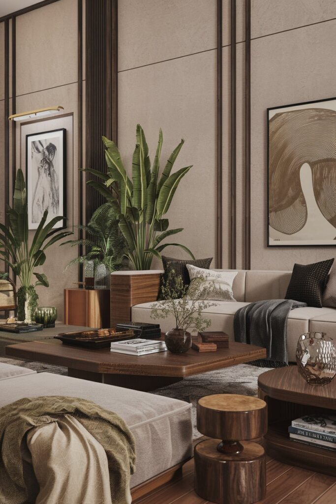 Low-Profile Sofa for a Zen-Style Room