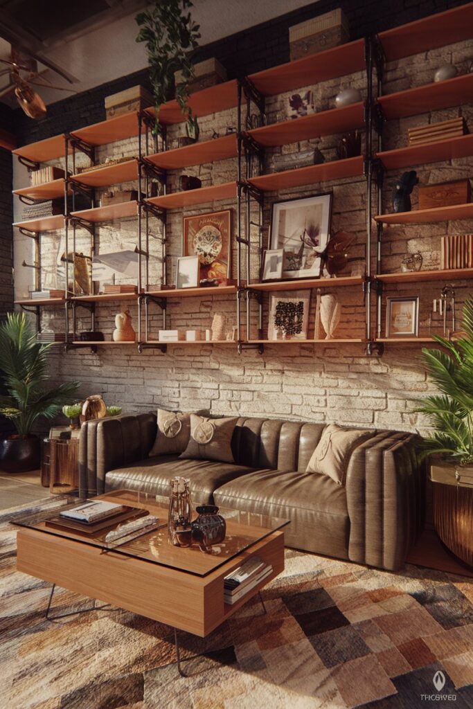 Open Shelving with Collected Curiosities