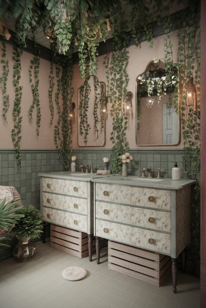 Vintage Finds Repurposed Dressers as Sinks