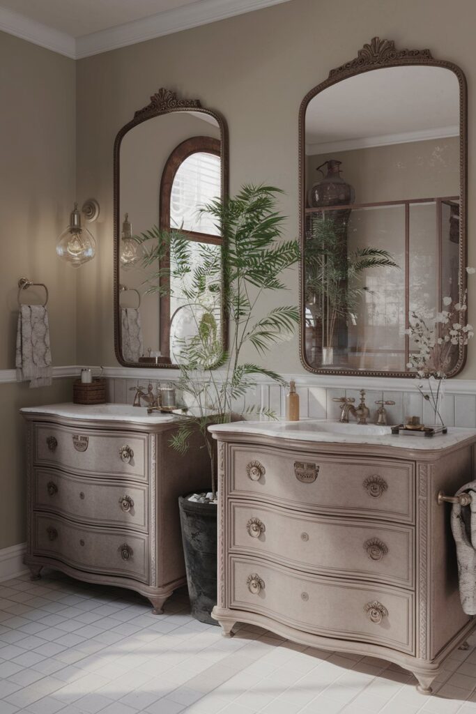 Vintage Finds Repurposed Dressers as Sinks