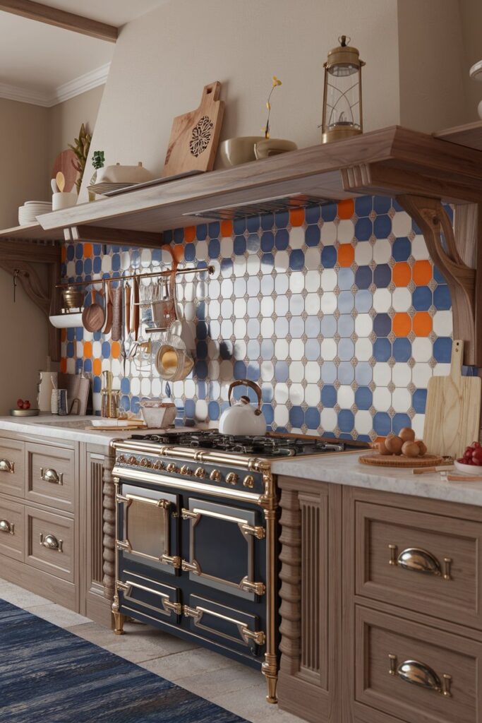 Colorful Tile Backsplash for a Boho Vibe