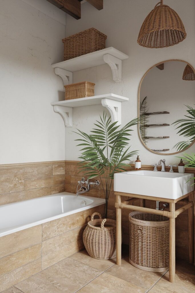 Rattan and Wicker Accents for Organic Texture
