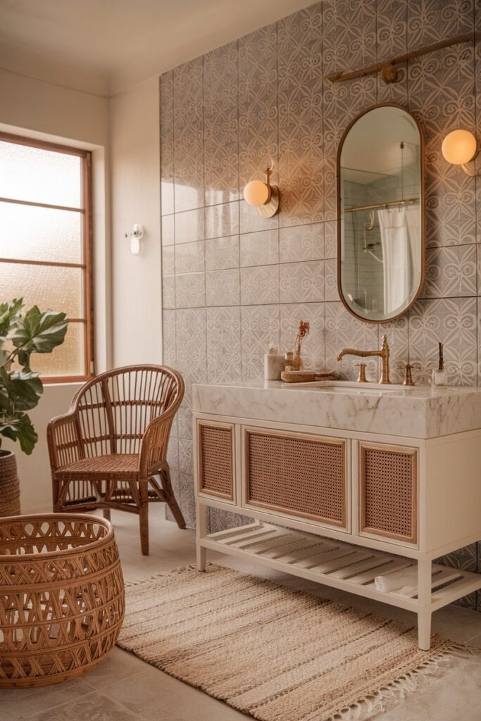 Rattan and Wicker Accents for Organic Texture