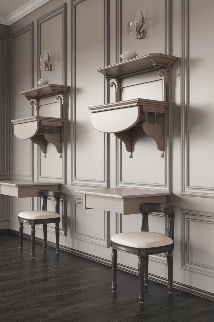 Wall-Mounted Drop-Leaf Tables