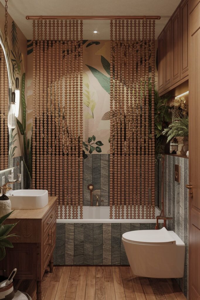 Beaded Curtain Dividers for a Retro Touch