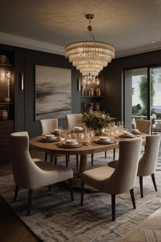 Textured Rugs for Dining Room Warmth