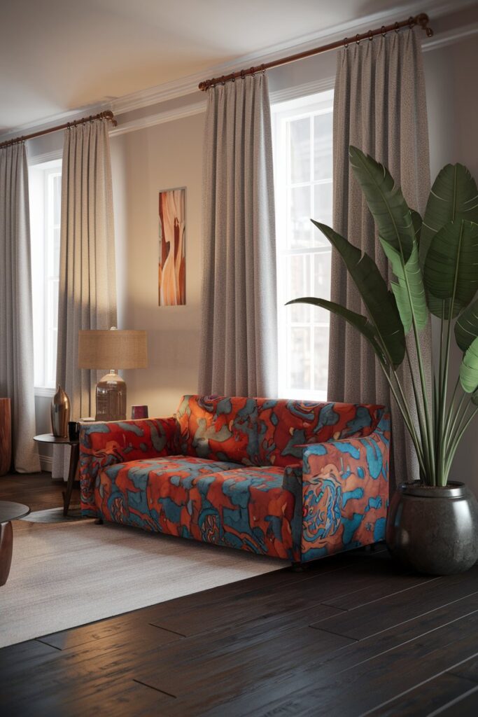 Retro Sofa Design with Funky Prints