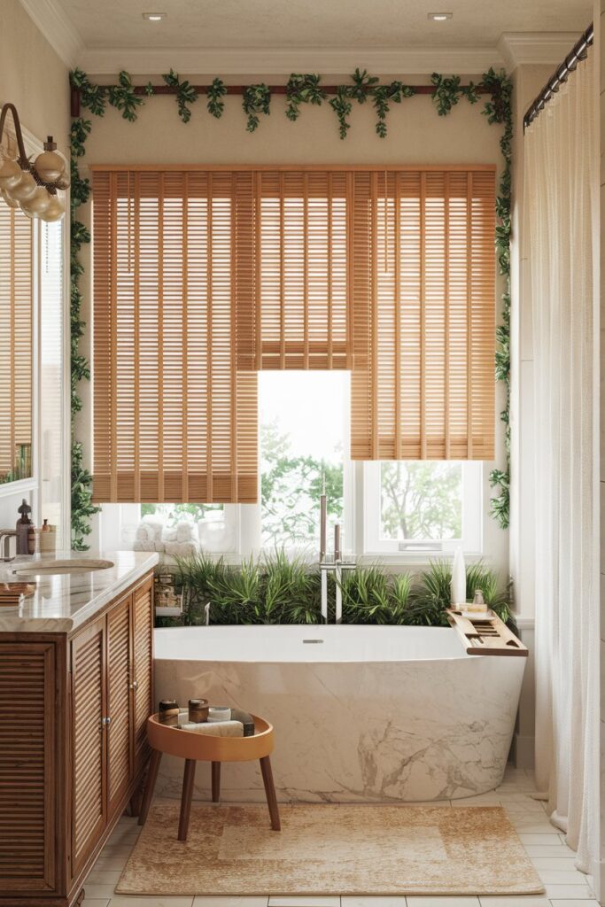 Bamboo or Jute Blinds for Natural Light Filtering