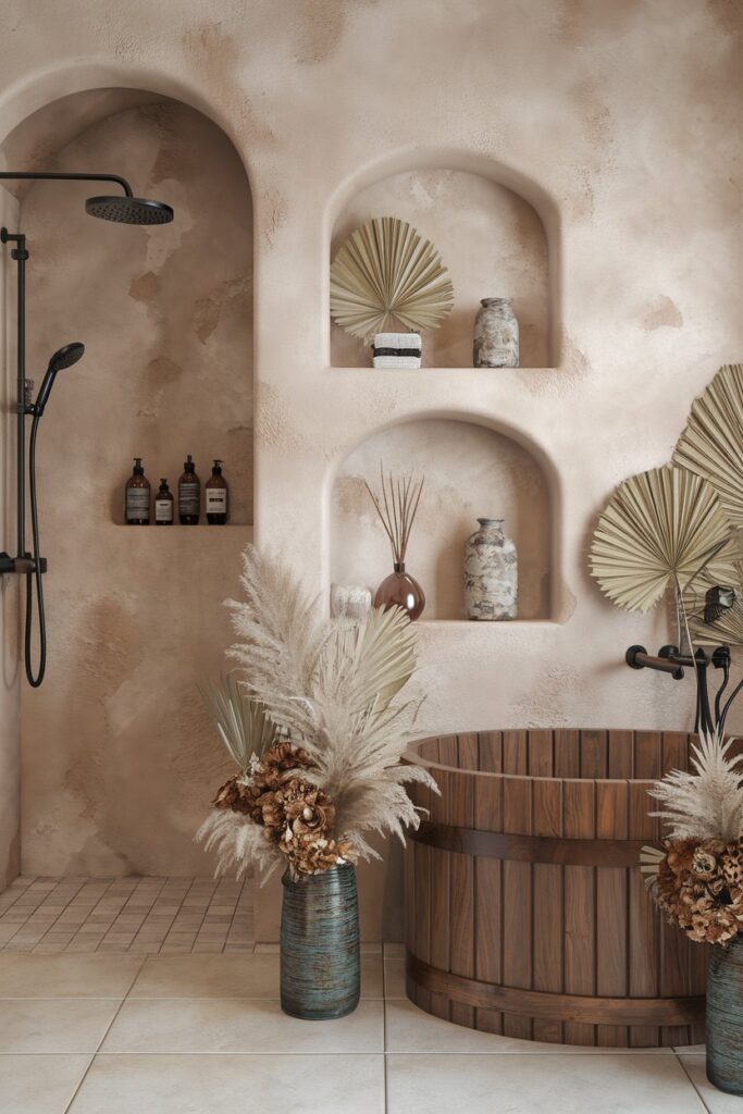 Pampas Grass and Dried Florals in Vases