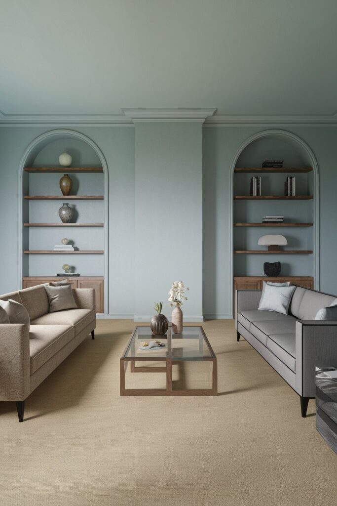 Two Sofas Facing Each Other for a Symmetrical Layout