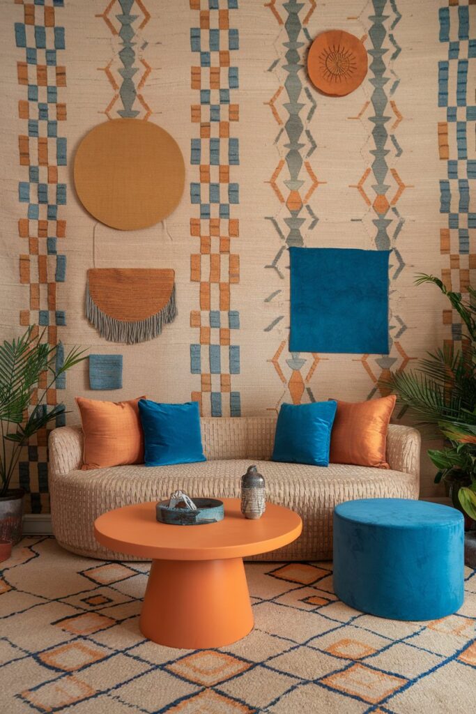 Textile-Covered Accent Walls