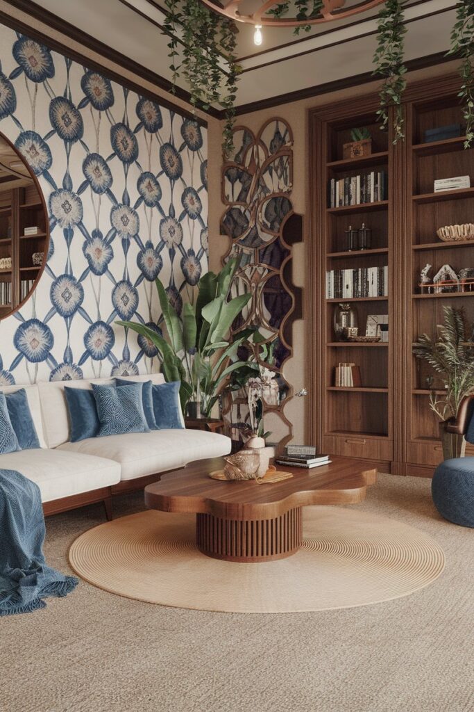 Textile-Covered Accent Walls