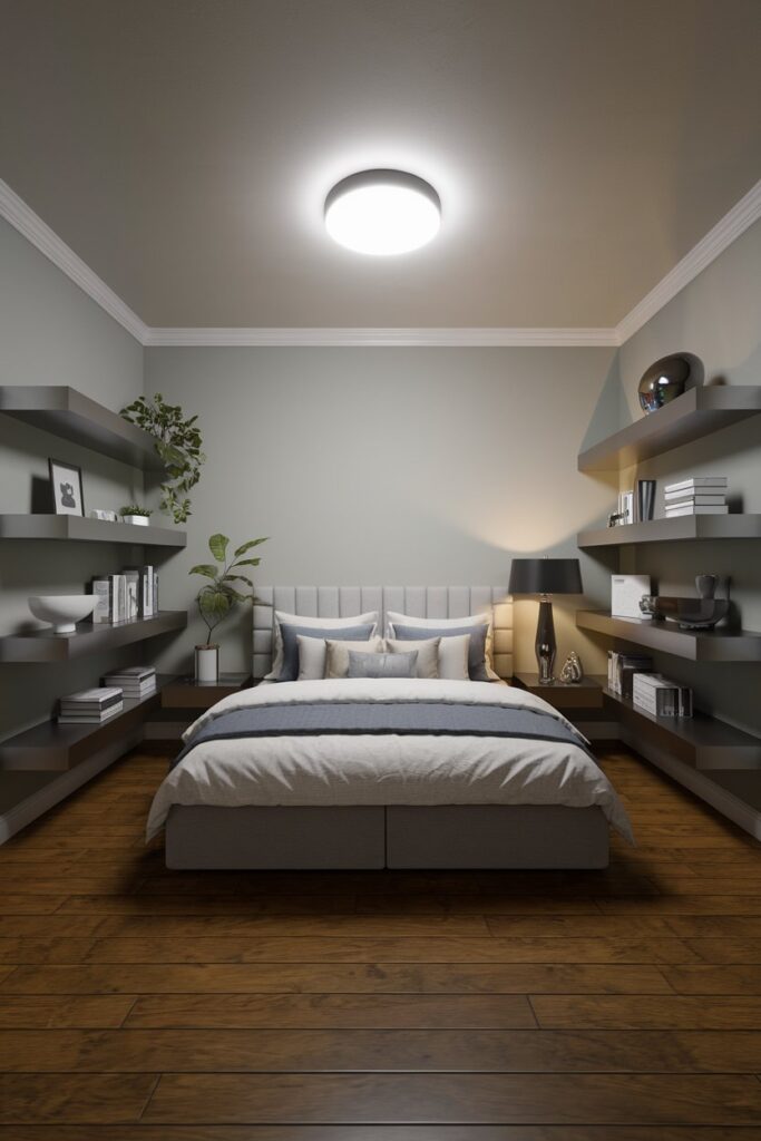 Floating Shelves Instead of Dressers