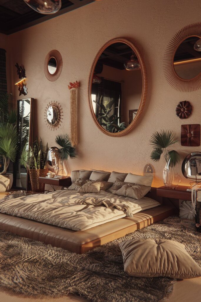 Low Platform Beds with Floor Cushions