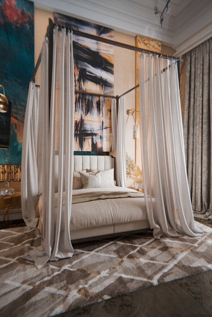Canopy Beds with Sheer Drapes