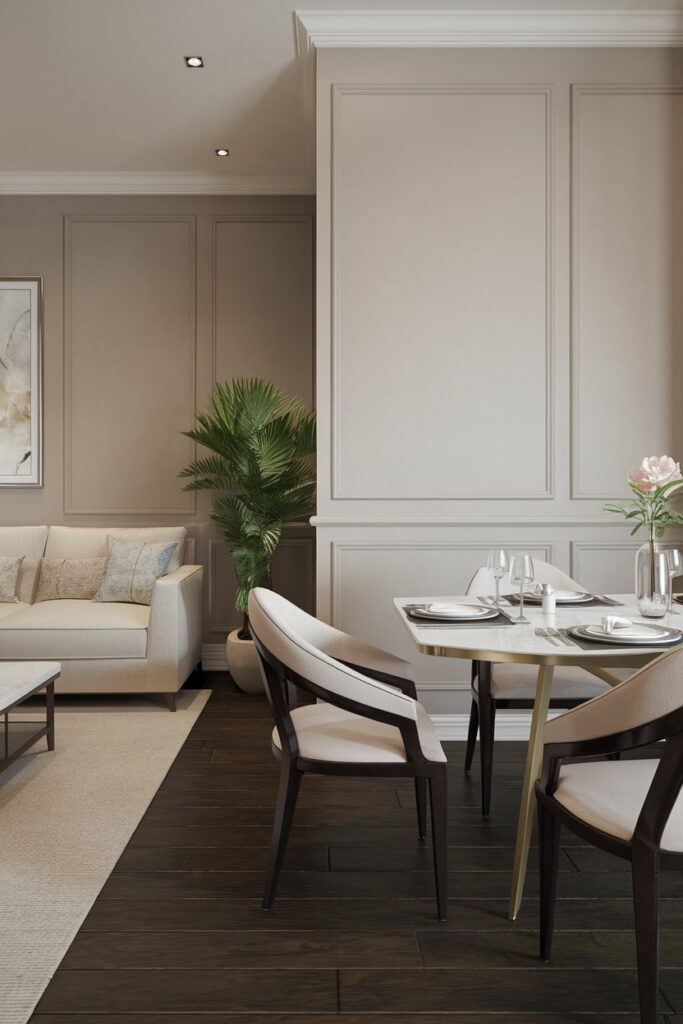 Bold Black Accents in Dining Areas