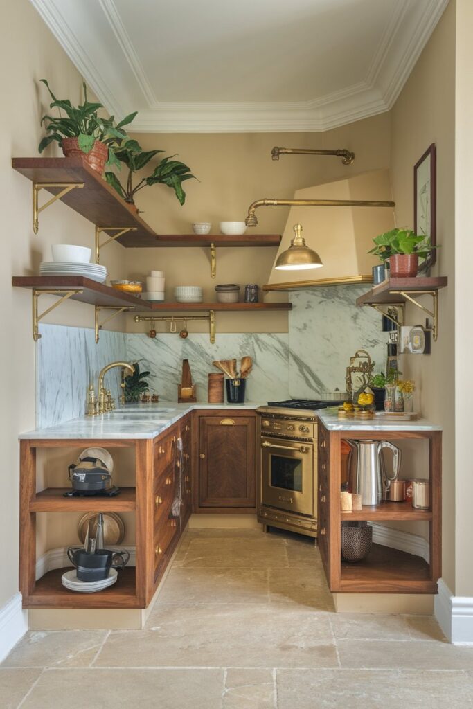Open Shelving Instead of Cabinets