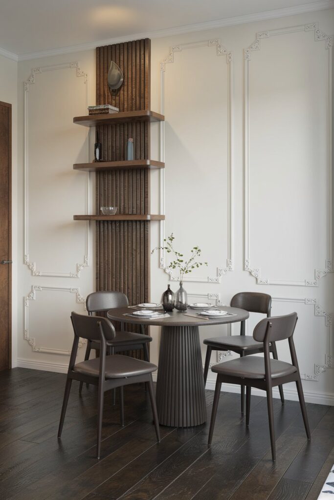 Vertical Storage with Floating Shelves