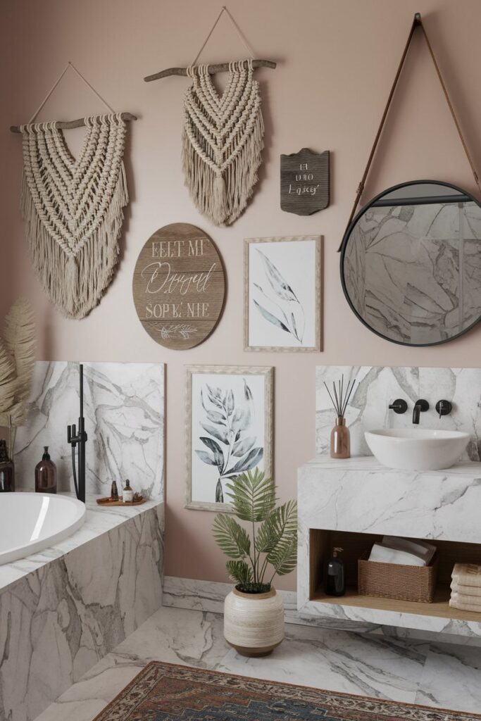 Eclectic Gallery Walls with Boho Artwork