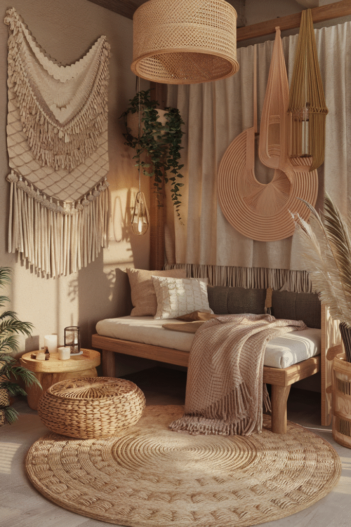 Boho Décor with Tapestries and Layers