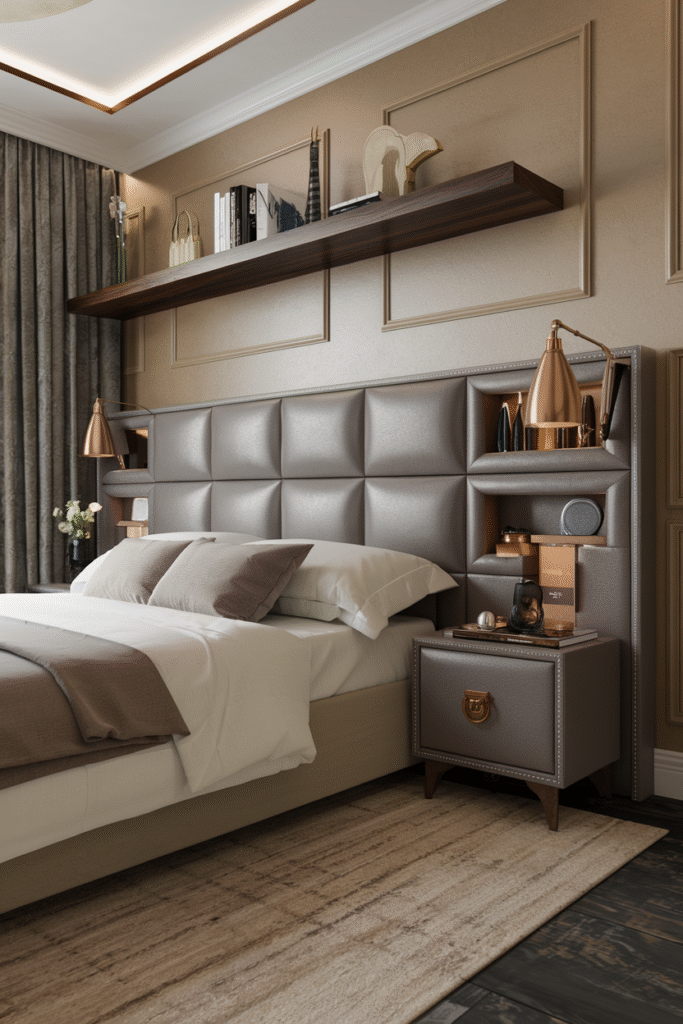 Headboard with Hidden Storage