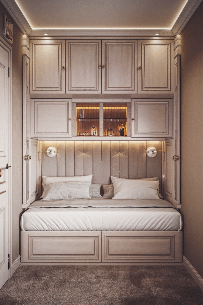 Headboard with Hidden Storage