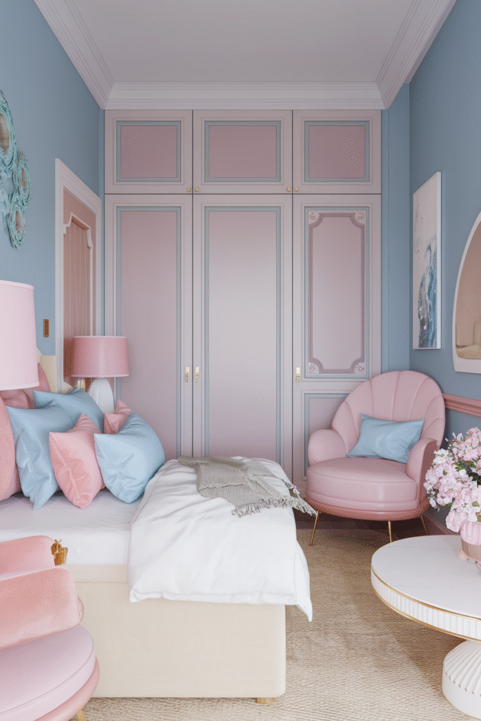 Pastel-Themed Small Bedroom