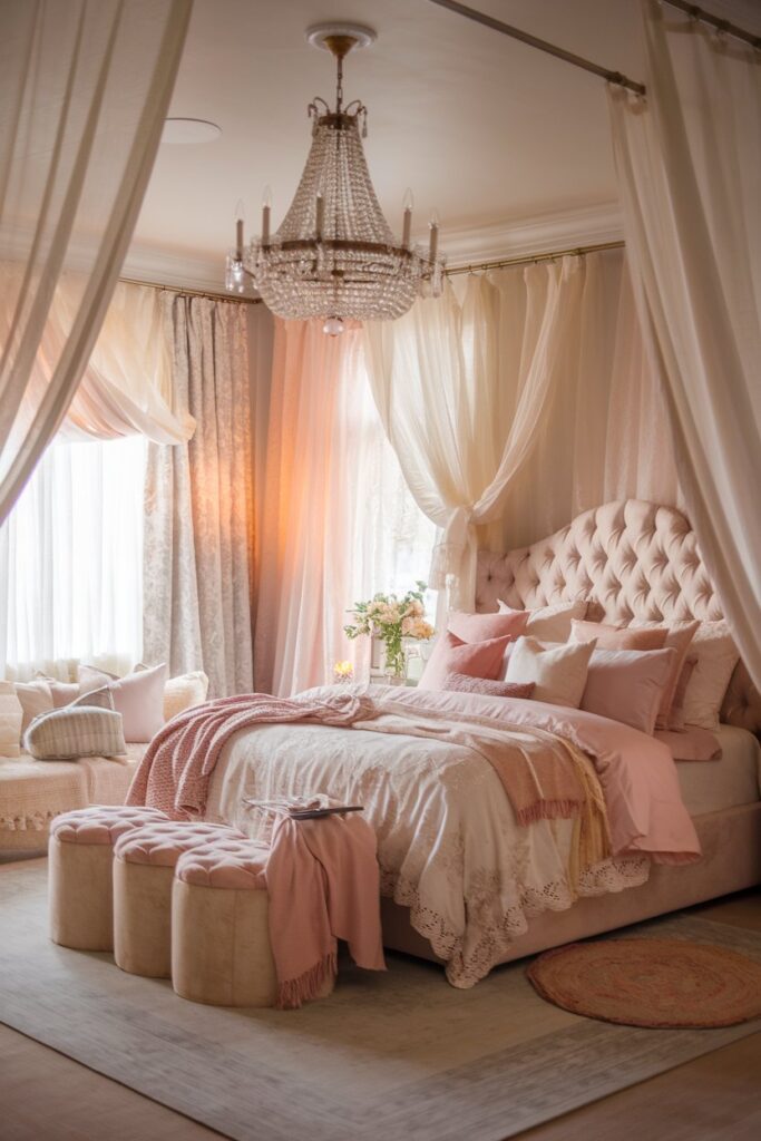 Romantic Master Bedroom with Soft Textures