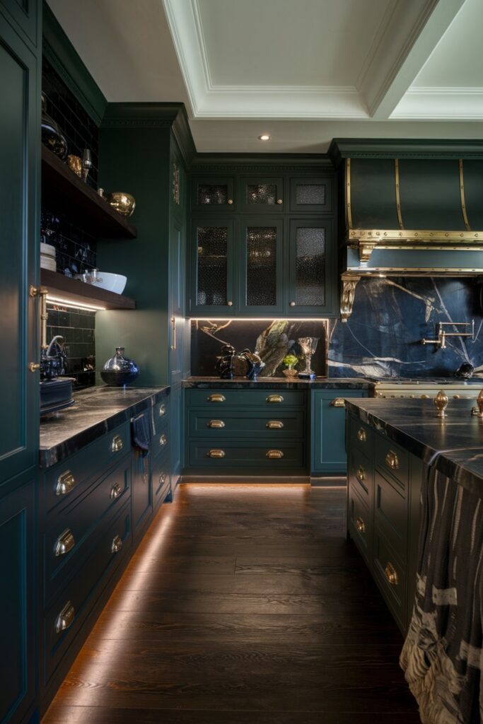 Dark Green Cabinets for a Luxe, Moody Look