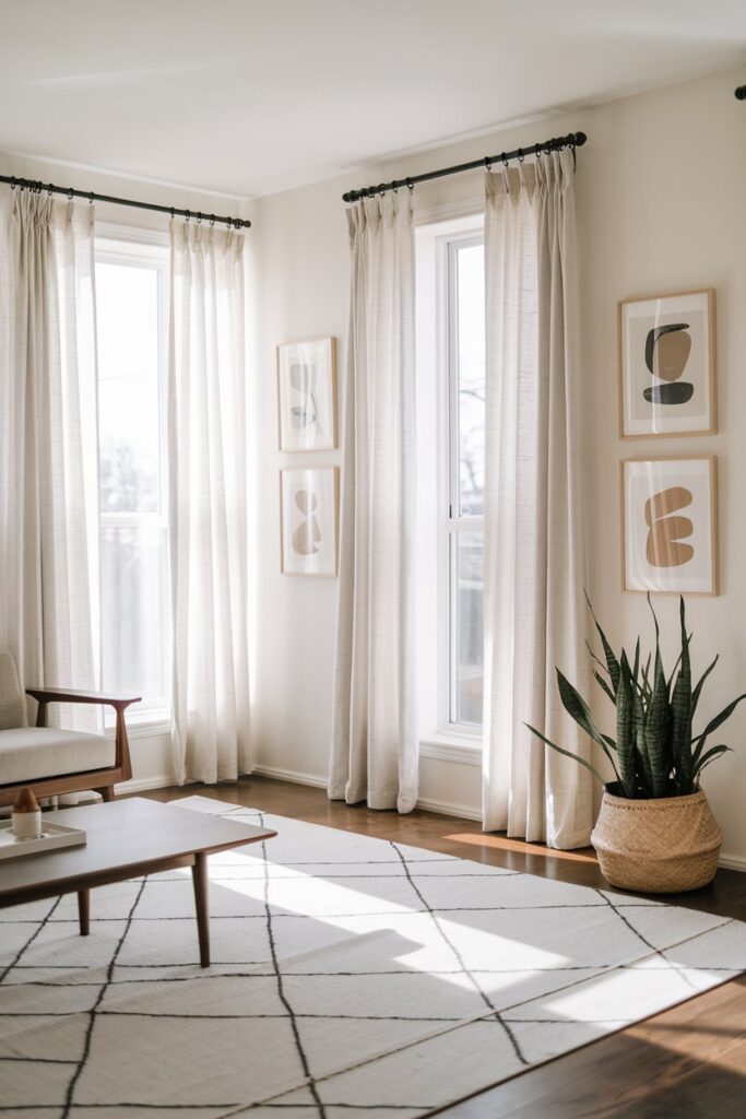Minimalist Curtains and Window Treatments